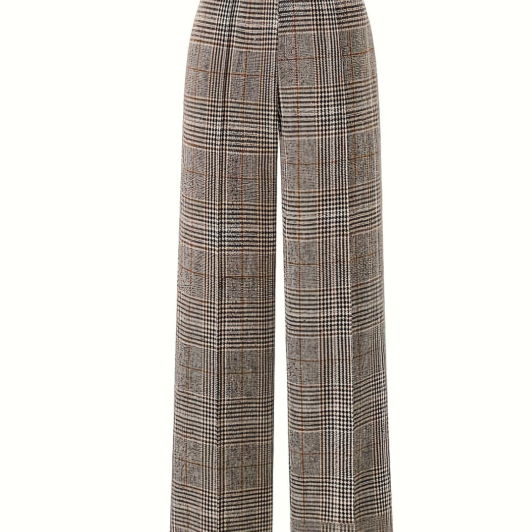 Matilda | Wide-Leg Plaid Trousers