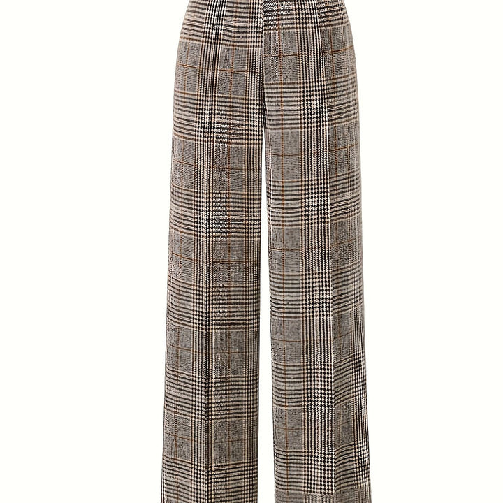 Matilda | Wide-Leg Plaid Trousers