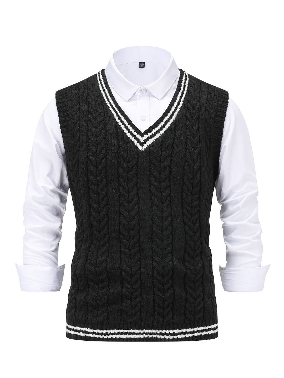 Gideon | Cable-Knit V-Neck Jumper Vest