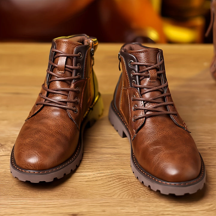 Edwin | Rugged Lace-Up Ankle Boots