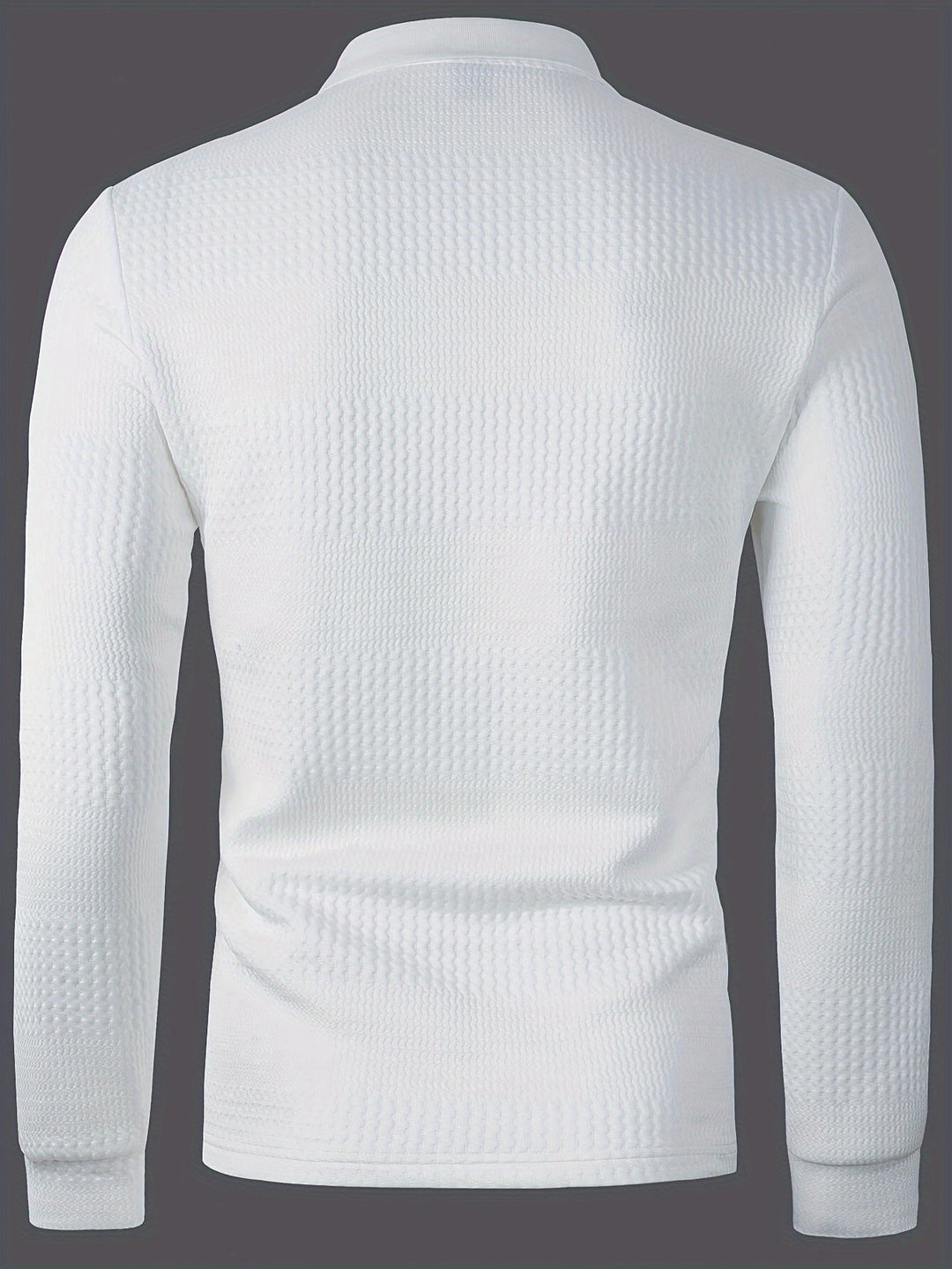 Fletcher | Textured Long-Sleeve Polo Shirt