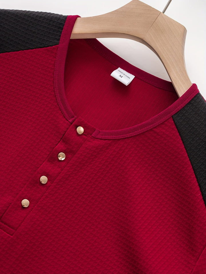 Curtis | Textured Long-Sleeve Henley