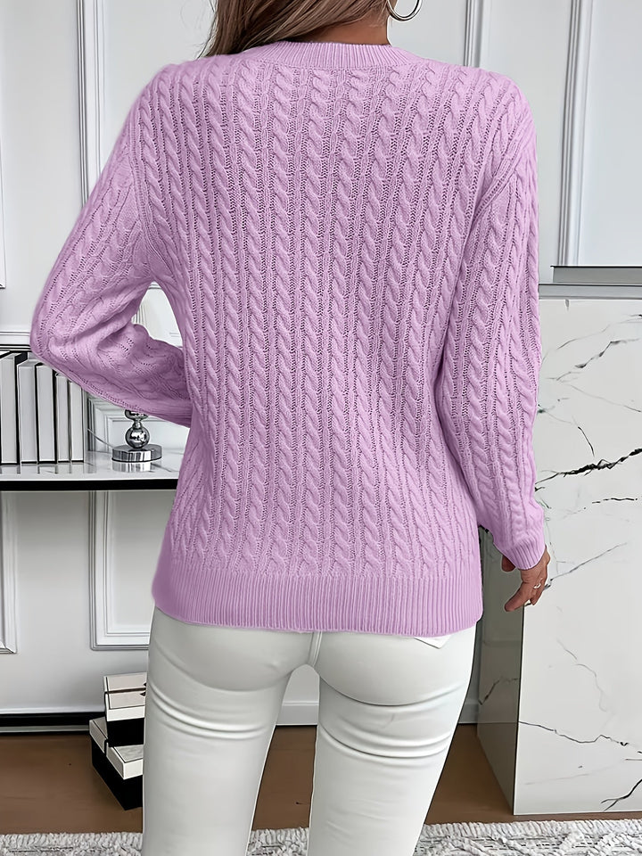 Faye | Cable-Knit Round Neck Jumper