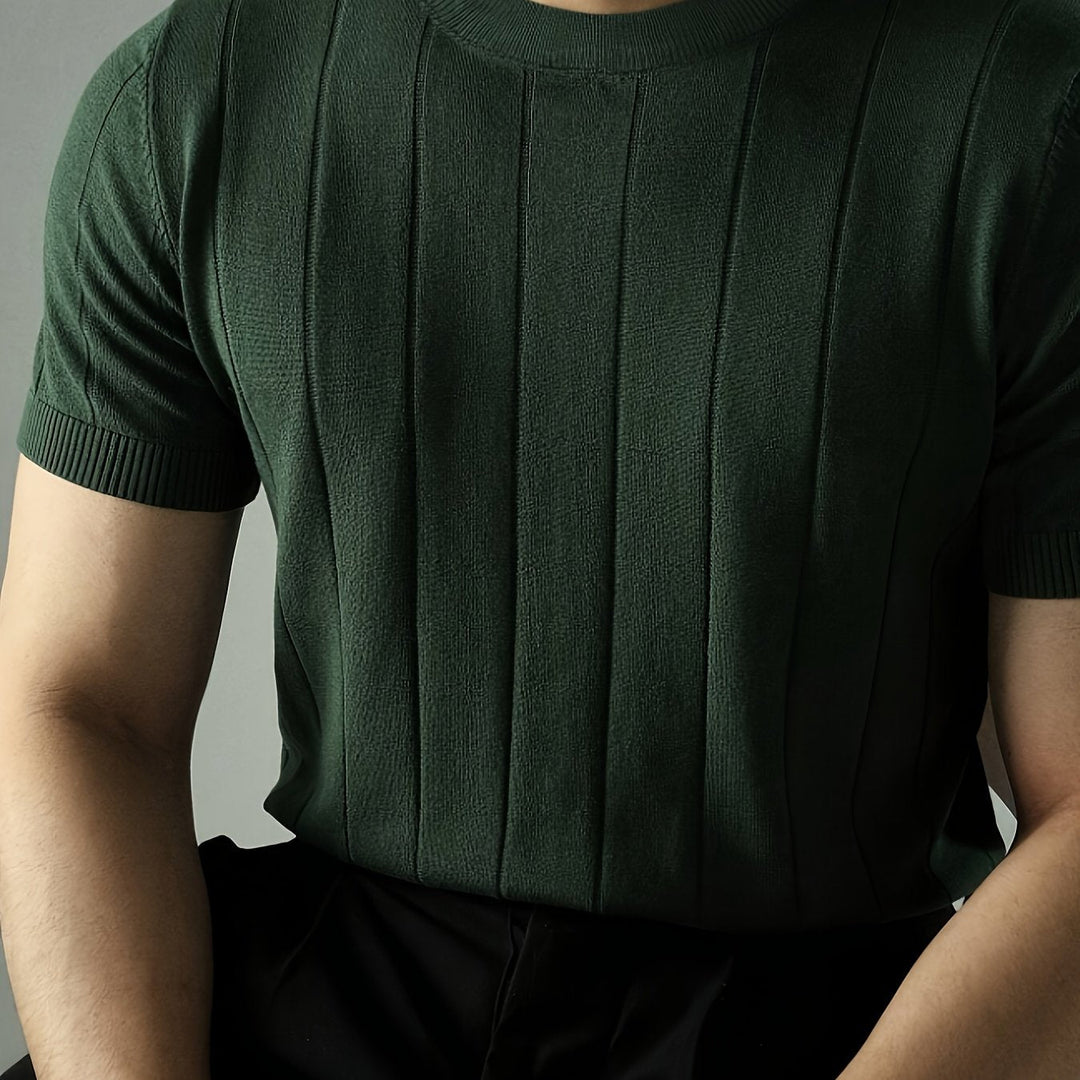 Trevor | Ribbed Short-Sleeve Knit Top