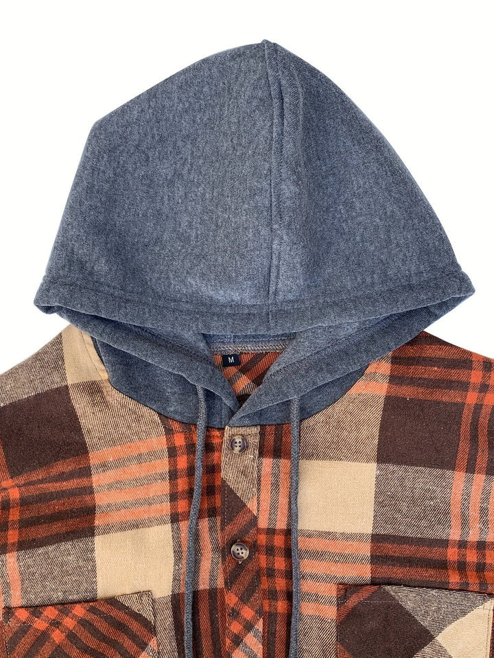 Braxton | Checked Hooded Shirt