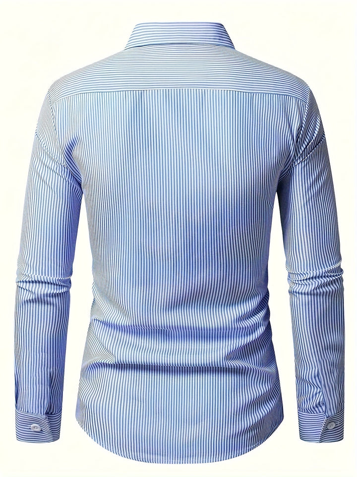 Desmond | Refined Striped Long Sleeve Shirt