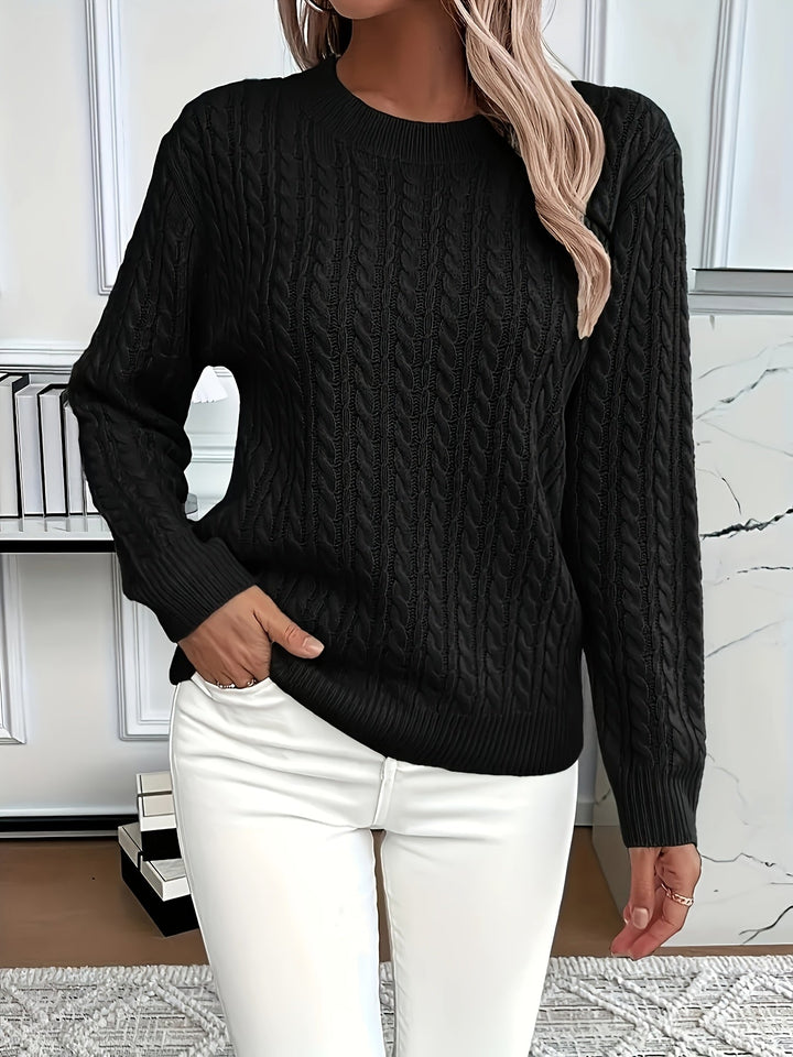 Faye | Cable-Knit Round Neck Jumper