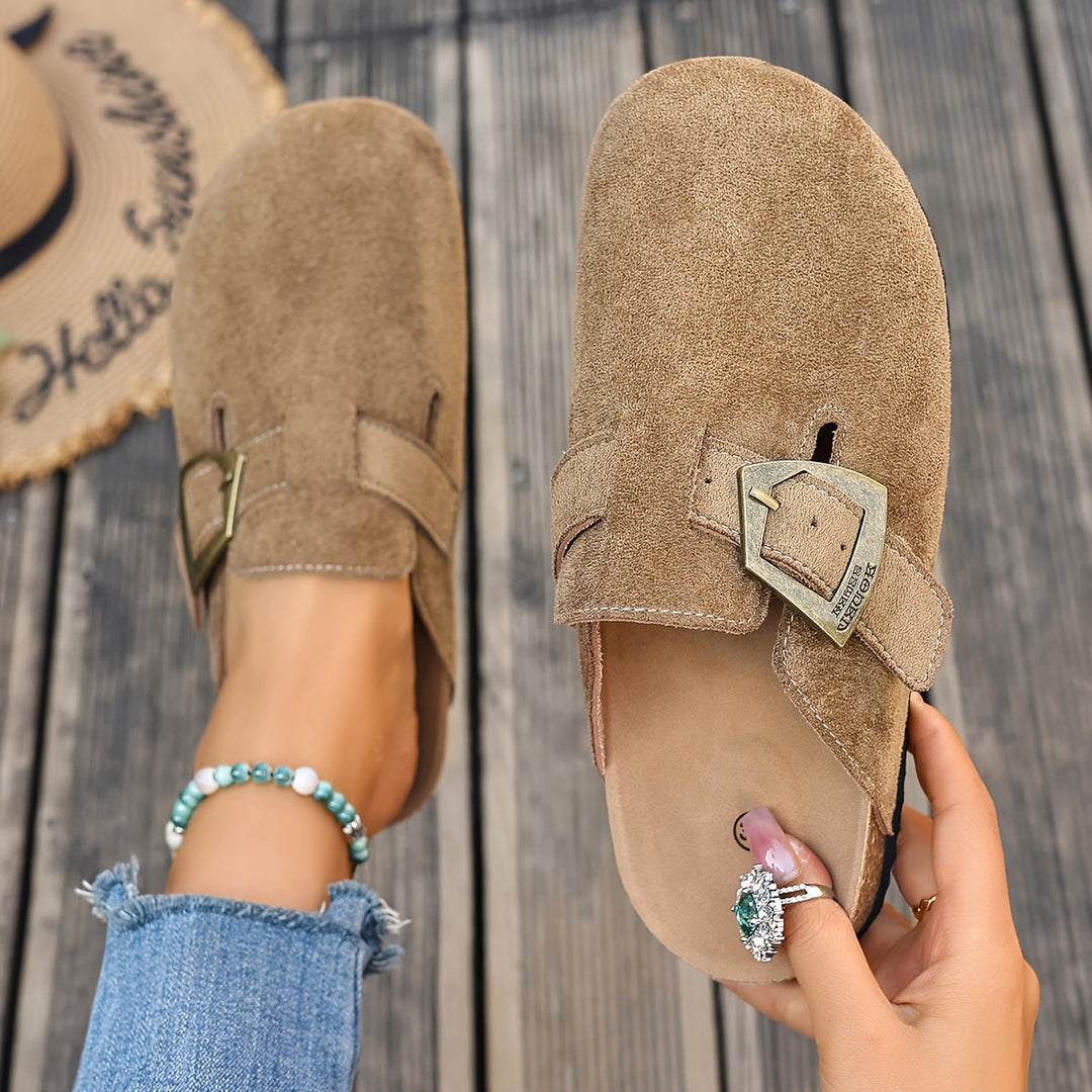 Winona | Buckle-Detail Slip-On Mules