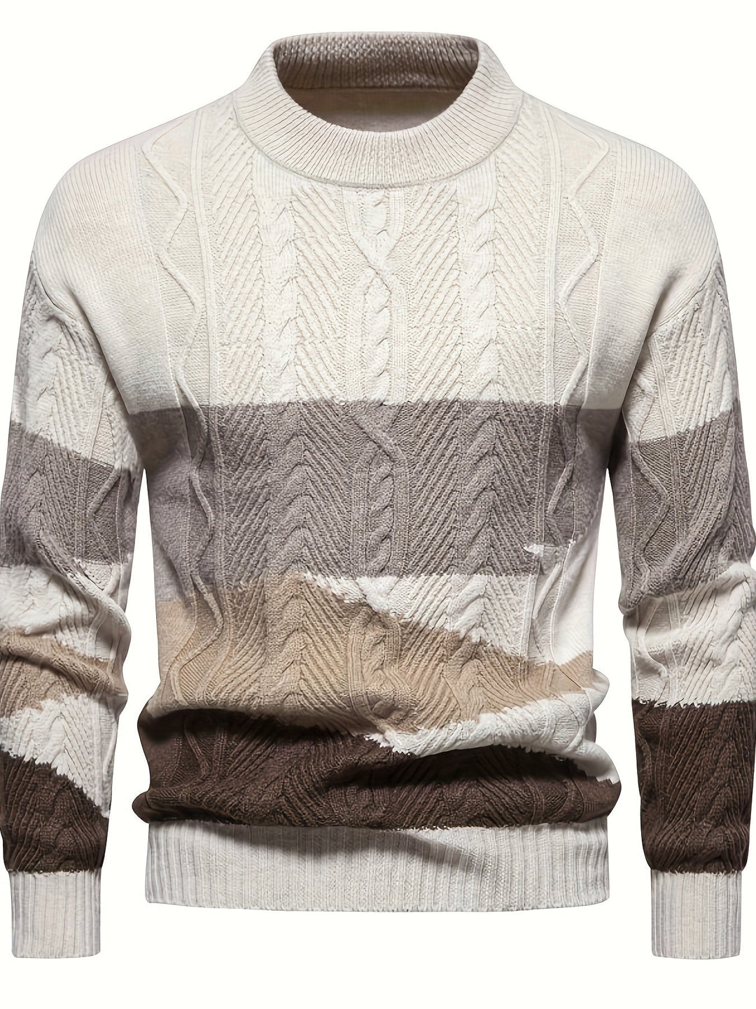 Simon | Textured Colour-Block Jumper