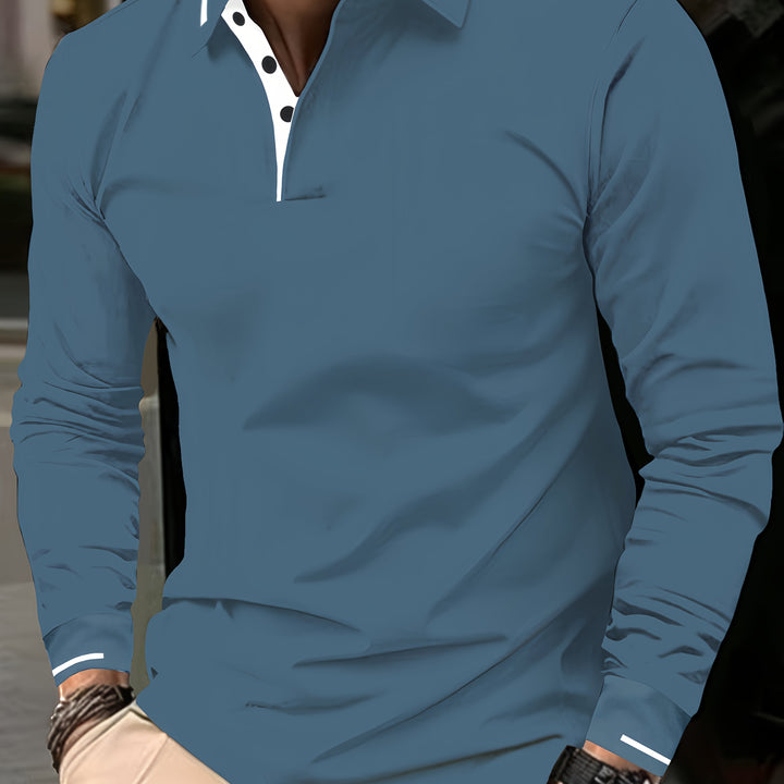 Dalton | Refined Long-Sleeve Polo Shirt
