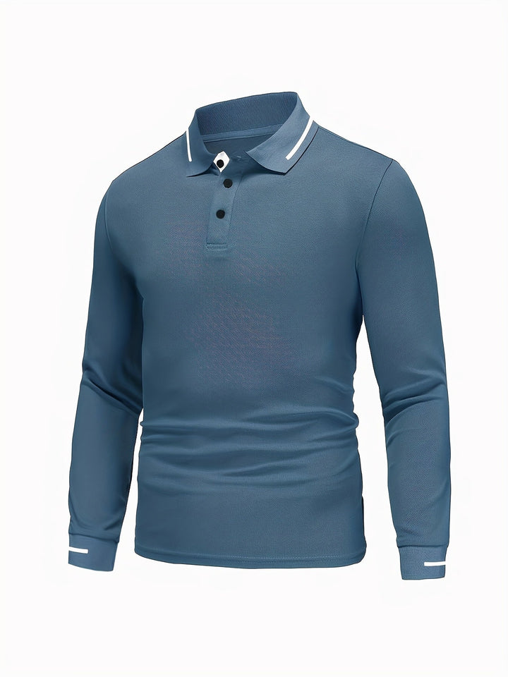 Dalton | Refined Long-Sleeve Polo Shirt