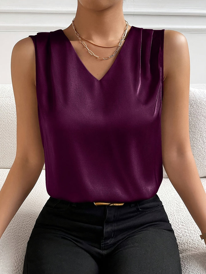 Elsie | Elegant Sleeveless V-Neck Top