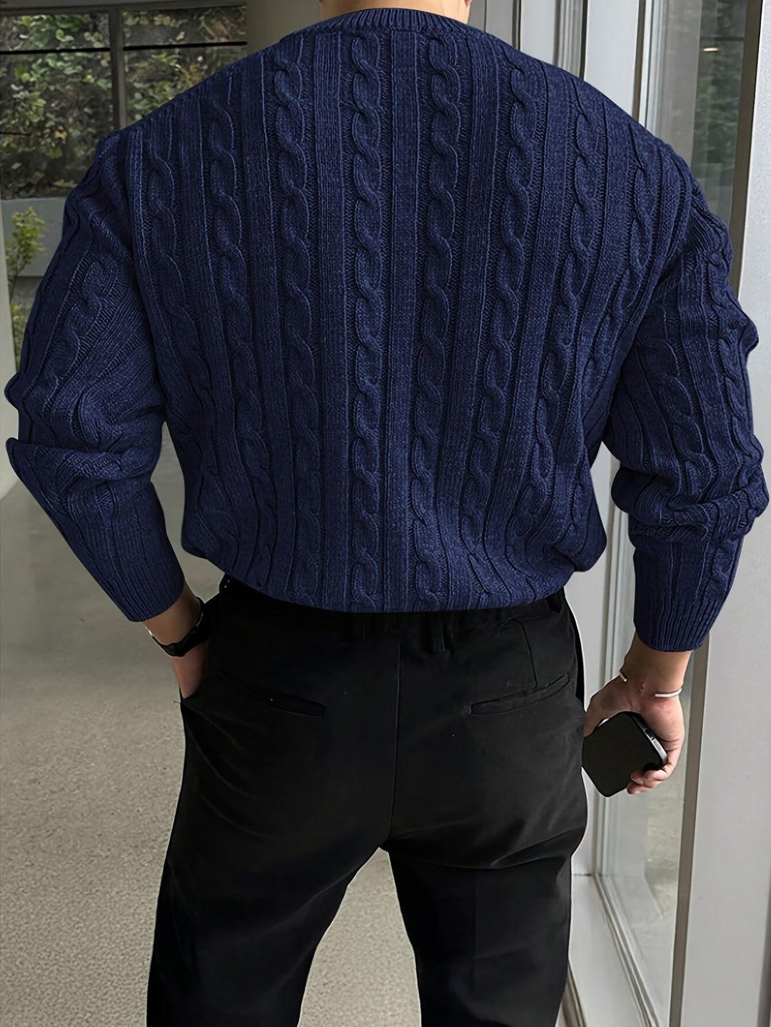 Jonas | Cable Knit Crew Neck Jumper