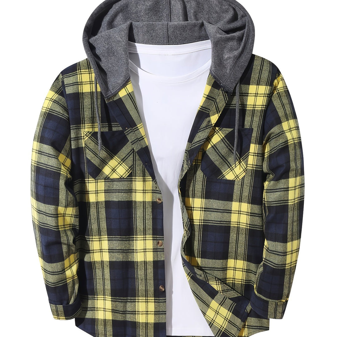 Braxton | Checked Hooded Shirt