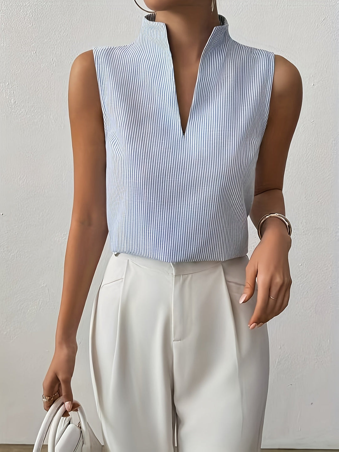 Adeline | Refined Sleeveless V-Neck Top