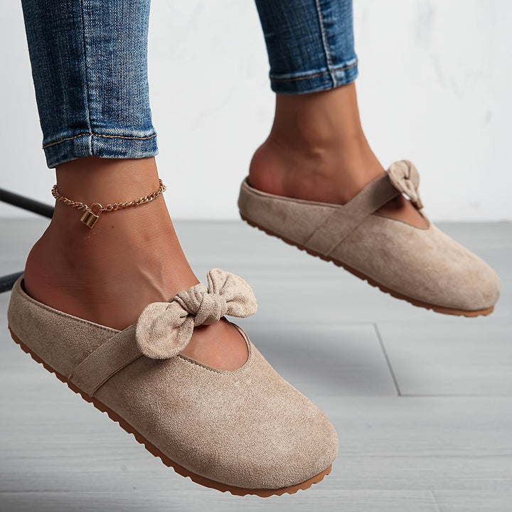 Whitney | Soft Bow Slip-On Mules