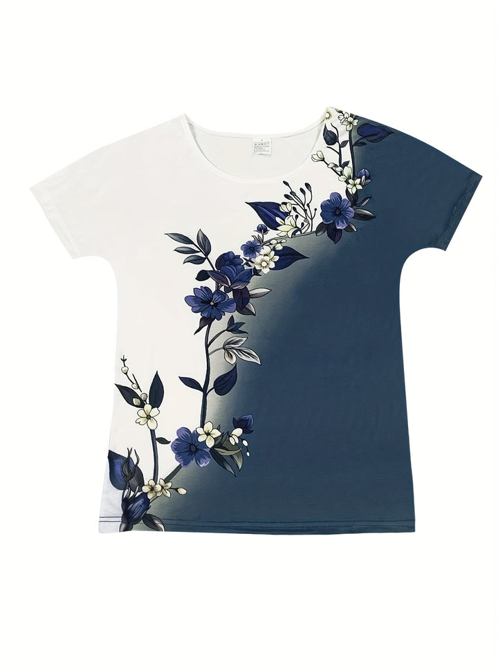 Lucille | Floral Round-Neck Top