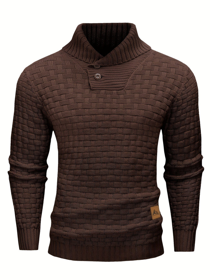 Alistair | Textured Shawl-Collar Jumper