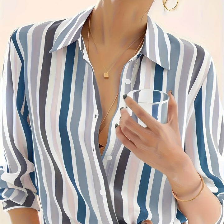 Marcella | Refined Striped Button-Up Shirt