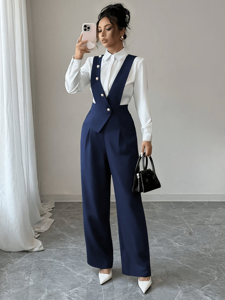 Coralie | Tailored Wide-Leg Jumpsuit