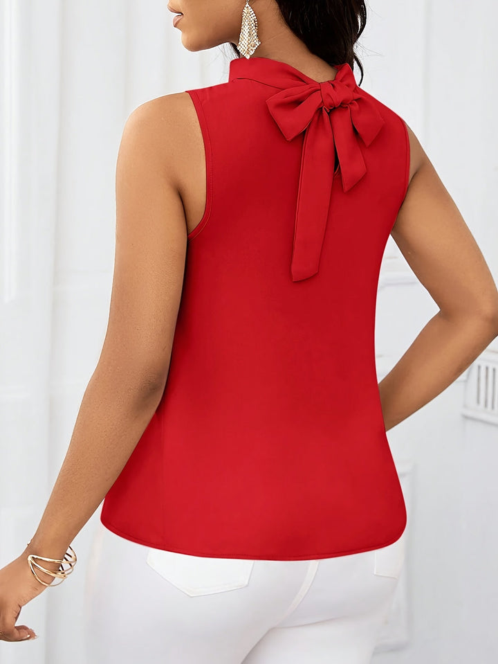 Annabel | Bow-Neck Sleeveless Top