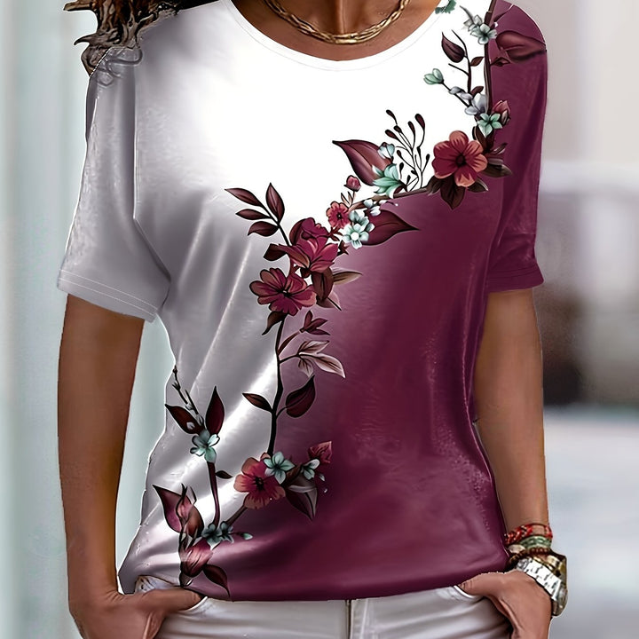 Lucille | Floral Round-Neck Top