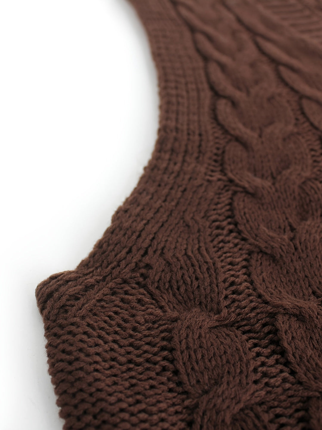 Cora | Cozy Cable-Knit V-Neck Jumper Vest