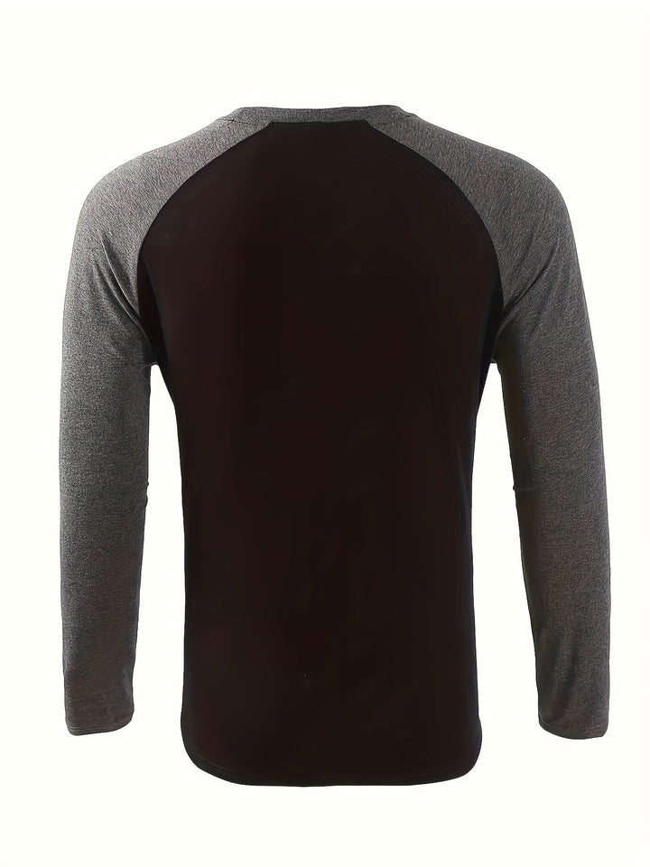 Trevor | Two-Tone Raglan Long-Sleeve Top