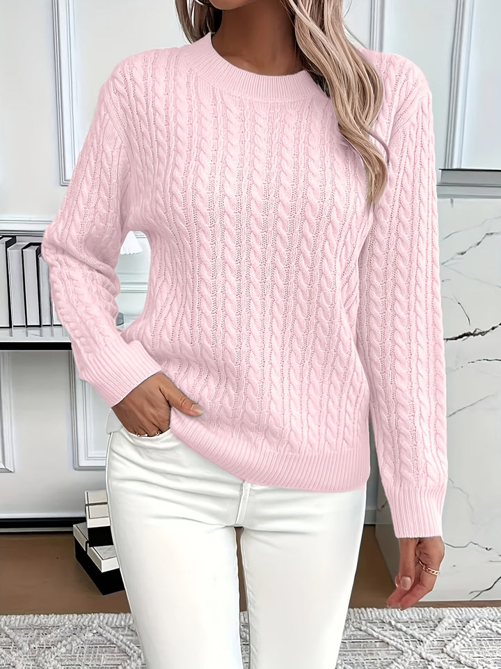 Faye | Cable-Knit Round Neck Jumper