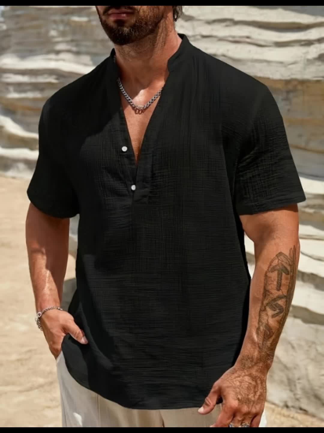 Preston | Relaxed Henley Shirt