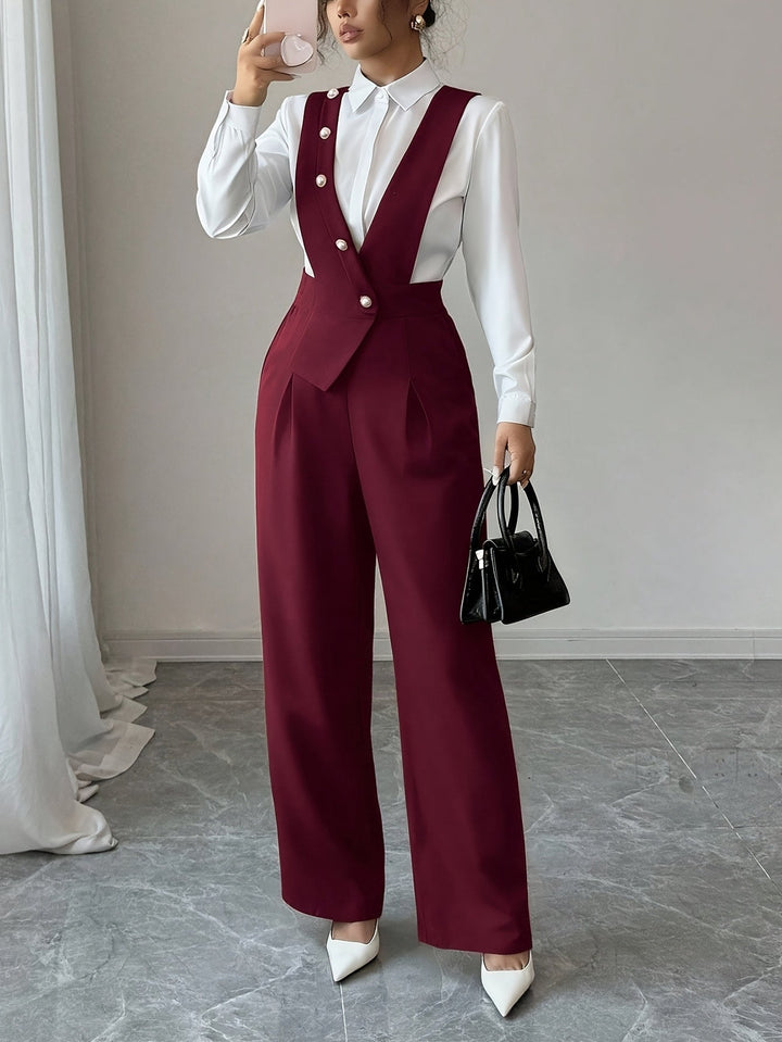 Coralie | Tailored Wide-Leg Jumpsuit