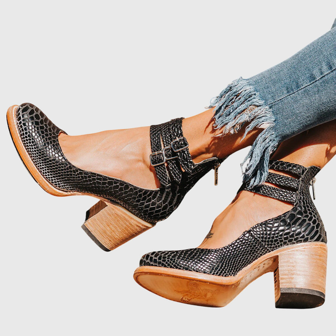 Hannah | Elegant Triple Ankle Strap Heels