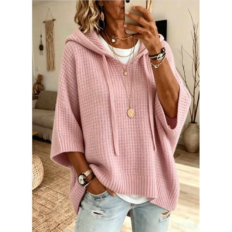 Carol | Relaxed Waffle-Textured Hoodie