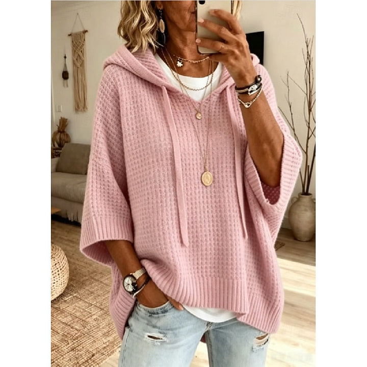 Carol | Relaxed Waffle-Textured Hoodie