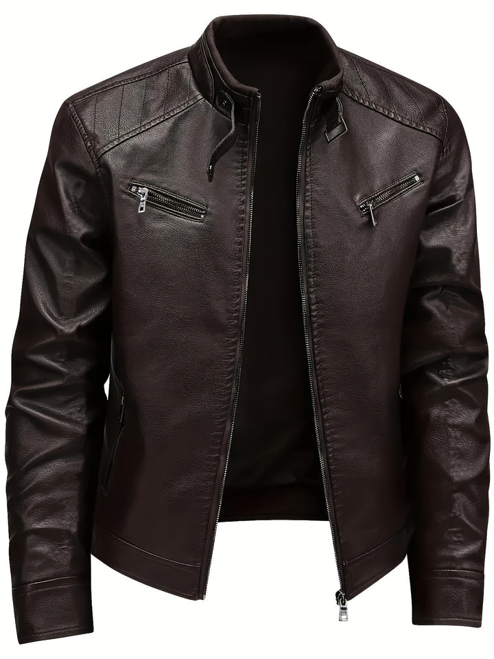 Tobias | Classic Stand-Collar Moto Jacket