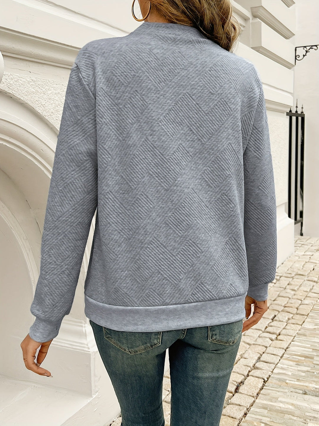 Nadine | Asymmetrical Button-Neck Jumper