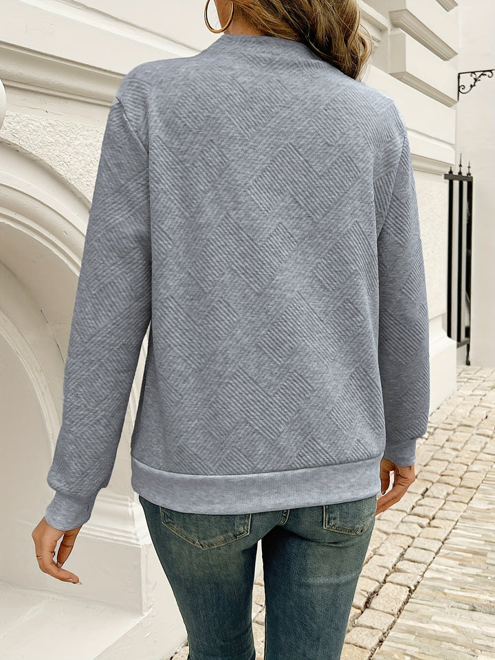 Nadine | Asymmetrical Button-Neck Jumper