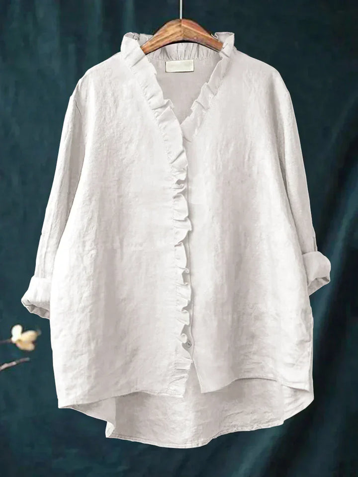 Eliza | Casual Ruffle V-Neck Blouse