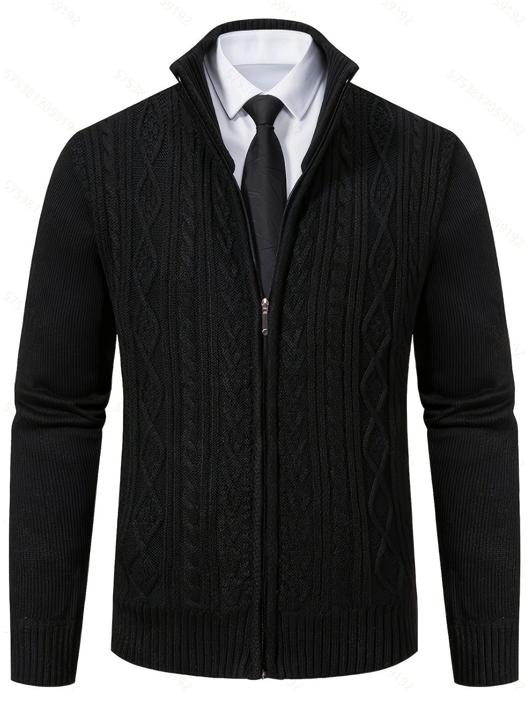 Walter | Textured Full-Zip Cardigan