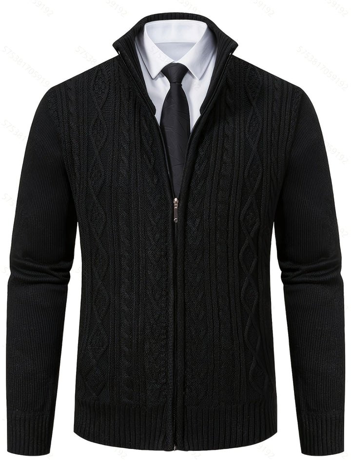 Walter | Textured Full-Zip Cardigan