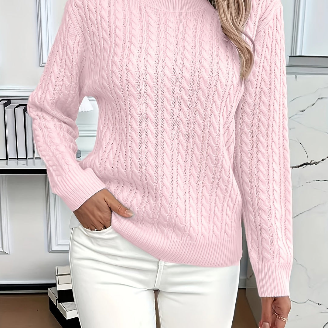 Faye | Cable-Knit Round Neck Jumper