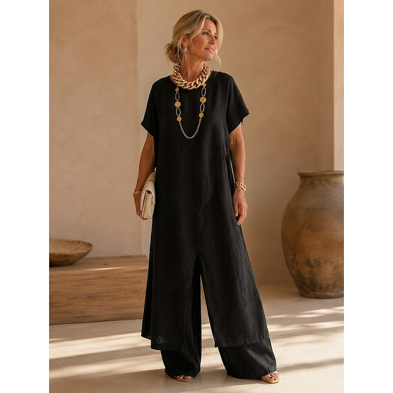 Regina | Relaxed Wrap-Front Two-Piece Set