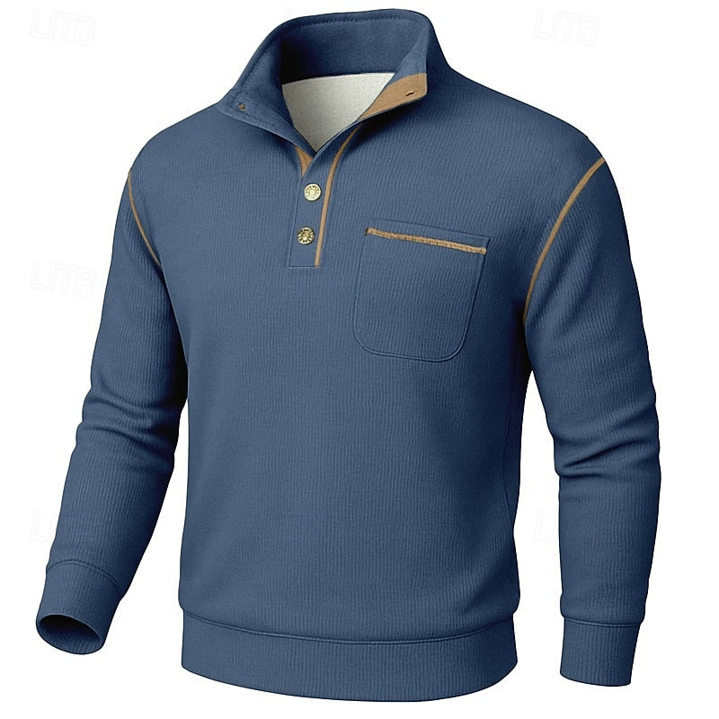 Conrad | Textured Half-Button Pullover