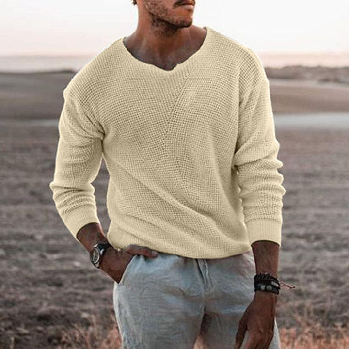 Sullivan | Textured V-Neck Jumper