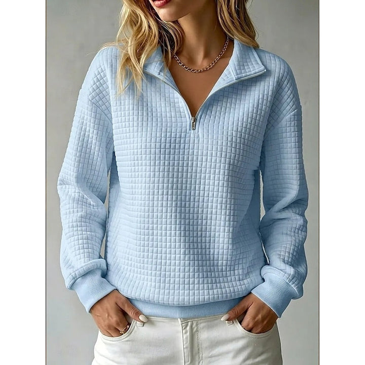 Juliana | Textured Half-Zip Pullover