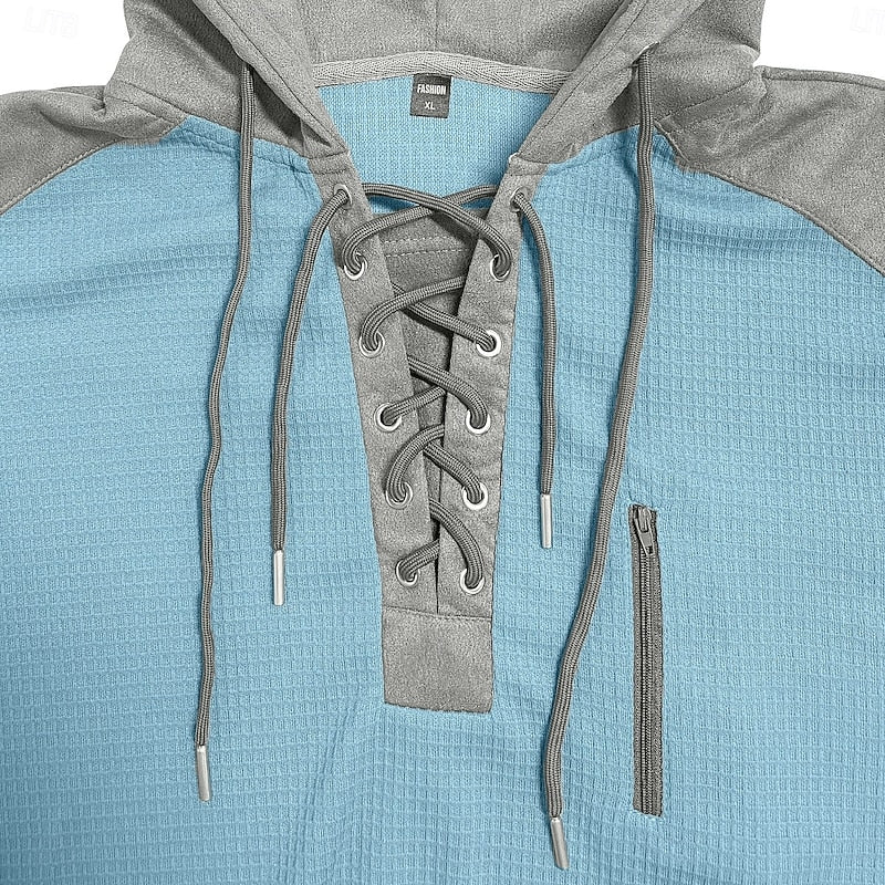 Wesley | Lace-Up Hooded Pullover Hoodie