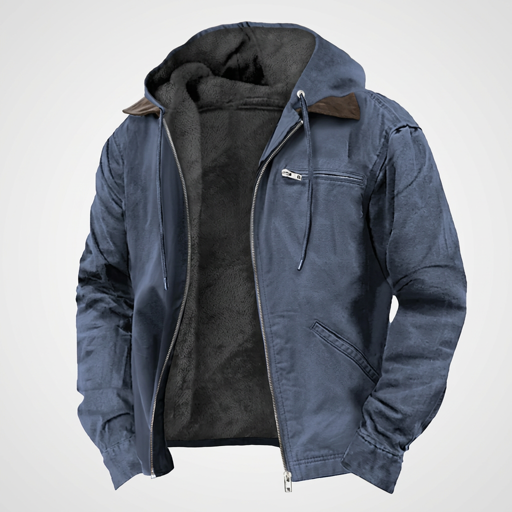 Gideon | Fleece-Lined Hooded Utility Jacket