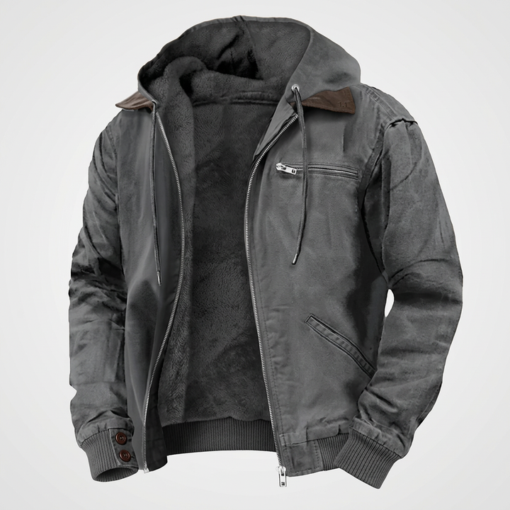 Gideon | Fleece-Lined Hooded Utility Jacket