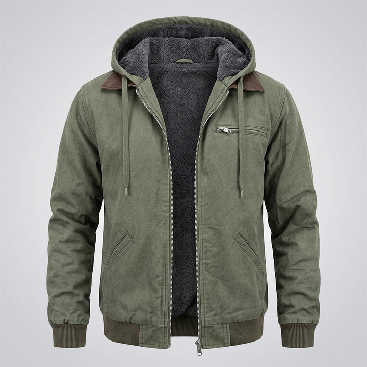 Gideon | Fleece-Lined Hooded Utility Jacket