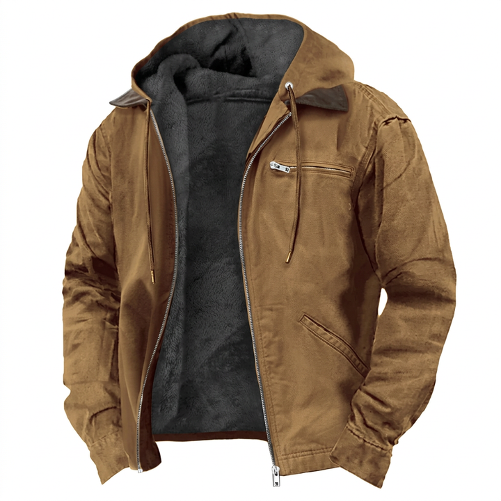 Gideon | Fleece-Lined Hooded Utility Jacket